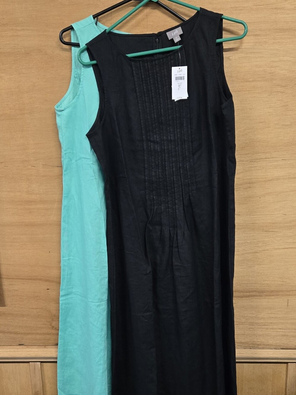 (2) J. Jill Linen Sleeveless Maxi Dress 100% Linen Maxi Dress ST NWT